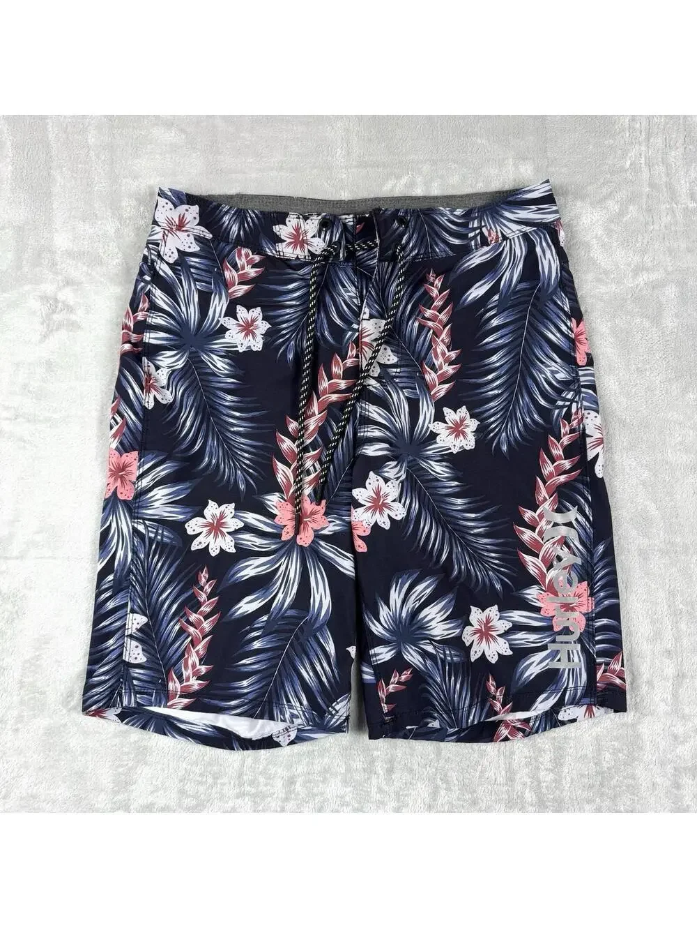 Hurley Phantom Tropical Floral Board Shorts Men Size 28 Surf Swim Beach vacation